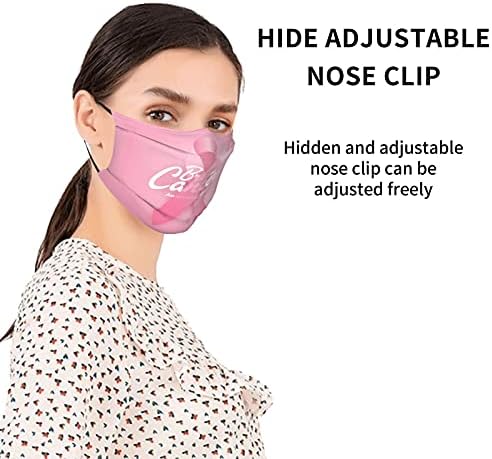 4 Pcs Meme Kanseri Yüz Maskesi ile Filtre Cep Kullanımlık Yıkanabilir Nefes Ayarlanabilir için Kadın Erkek Yetişkin