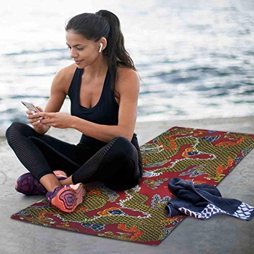 Baofu Çin Ejderha Kaymaz Yoga Mat Egzersiz Fitness Çevre Dostu Sıcak Mat Uzun TPE Katlanabilir Doğal Toksik Olmayan Pilates Mat