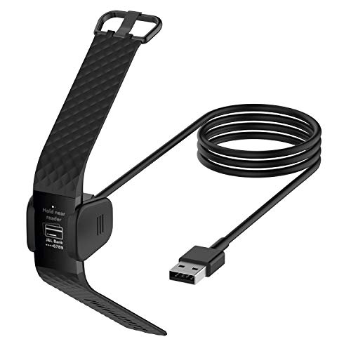 TUCANA Şarj Kablosu Fitbit Şarj ile Uyumlu 3-Yedek USB Şarj Adaptörü Şarj Kablosu Charge3 için Şarj Kablosu Değiştirme Kalp Hızı
