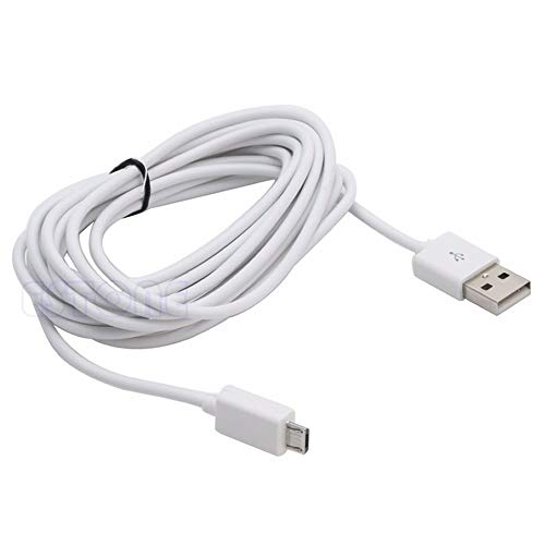3 M Beyaz Mikro USB 10ft Şarj Güç Şarj Kablosu için PS4 Xbox One Denetleyici Beyaz-L060 Yeni