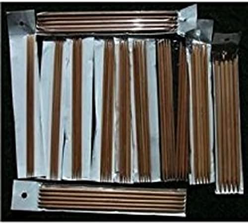 12 Boyutları BrilliantKnitting (BR) 10 inç Çift Sivri (DP) Bambu Örme İğneler Boyutu ABD 0, 1, 2, 3, 4, 5, 6, 7, 8, 9, 10 ve