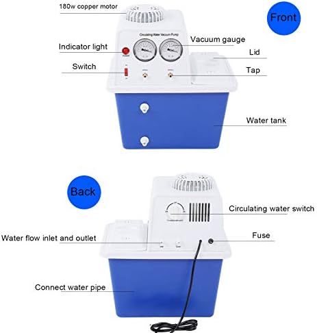 Laboratuvar Su Pompası, Dayanıklı 15.21116.5 in 15L Vakum Pompası, Güvenilir Çok Amaçlı Dekompresyon için (ABD standart 110 V)