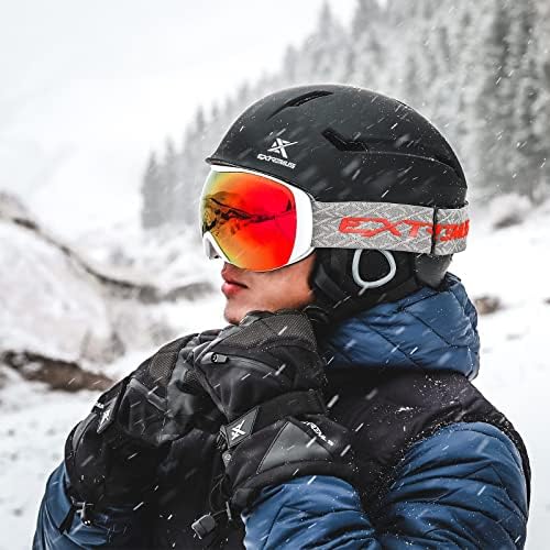 Extremus MilkRun Kayak Gözlüğü, Hafif,Geniş Görüş,UV400 Koruma,Kask Uyumlu,Snowboard ve Kar Gözlüğü Erkekler Kadınlar için