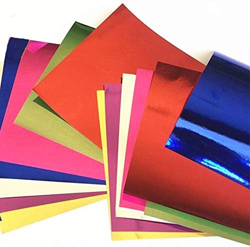 112 Yaprak Origami Folyo Kağıt Sanat Kart Stoğu Kağıt Metalik Renkler Zanaat Ayna Kağıt Parlak Tahta Levhalar Katlanır Kağıt