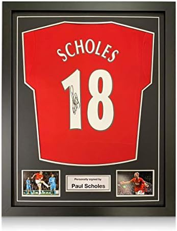 Paul Scholes Manchester United Futbol Formasını İmzaladı. Çerçeveli