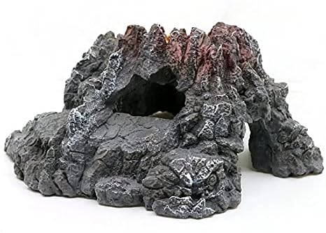 CDDJJ Akvaryum Dekorasyon Aksesuarları Magma Döşeli Süsler Balık Tankı Peyzaj Balık Karides Barınak Mağarası Gizlenmesi Dekor