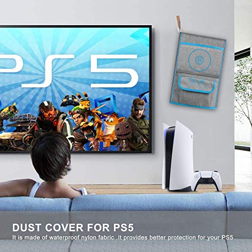 Esımen Toz Kol Koruyucu Kılıf için PS5 Konsolu / Playstation 5 Dijital Baskı, PS5 Denetleyici Seyahat Kılıf ile Uyumlu 12 Oyun
