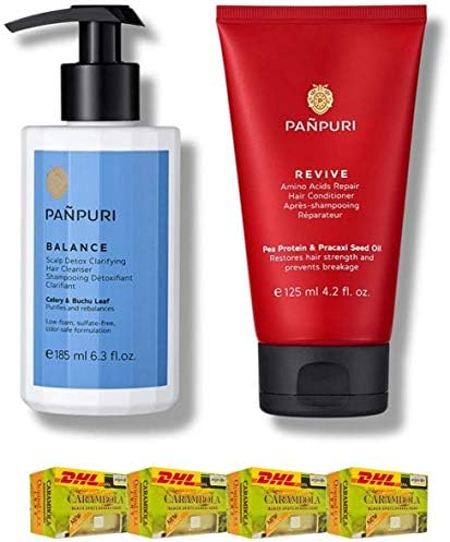 Çift Set Panpuri Kafa Derisi Detoks Arındırıcı Saç Temizleyici Panpuri Amino Asitler Onarım Saç Kremi DHL tarafından Express