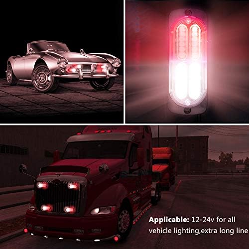 Led Uyarı ışıkları, 4 adet Acil Uyarı Dikkat Tehlike Inşaat Ultra Ince Sync Özelliği Araba Kamyon Ana Kontrol Kutusu ile Yüzey
