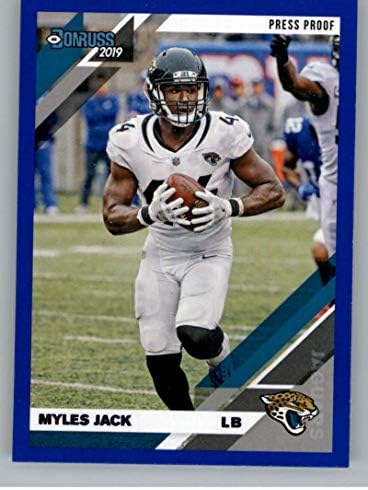 2019 Donruss Basın Geçirmez Mavi Futbol 124 Myles Jack Jacksonville Jaguars Resmi NFL Ticaret Kartı Panini Amerika'dan