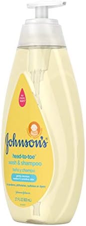 Johnson'ın Baştan Ayağa Nazik Bebek Vücut Yıkama ve Şampuanı, Yırtılmaz, Sülfatsız ve Hipoalerjenik Banyo Yıkama ve Bebeğin Hassas