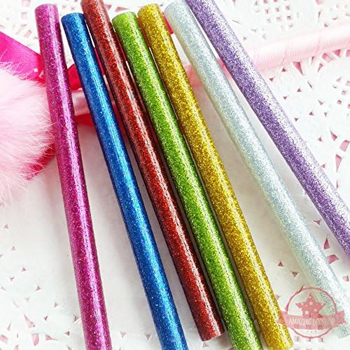 Glitter Mix Renkler (7 adet) Yarı Saydam Sıcak Tutkal Çubukları Deco Sos Sahte Buzlanma Balmumu Mühürler