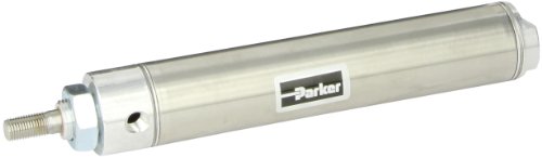Parker 1.50DSR06. 0 Paslanmaz Çelik Hava Silindir, Yuvarlak Gövde, Çift Etkili, burun Montaj, Olmayan minderli, 1-1/2 inç Delik,