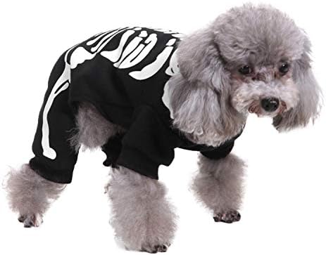 Köpek Kedi İskelet Kostüm Ceket Pet Köpek Cadılar Bayramı Kostümleri Giysileri Küçük Orta Köpekler Kediler Cadılar Bayramı Partisi