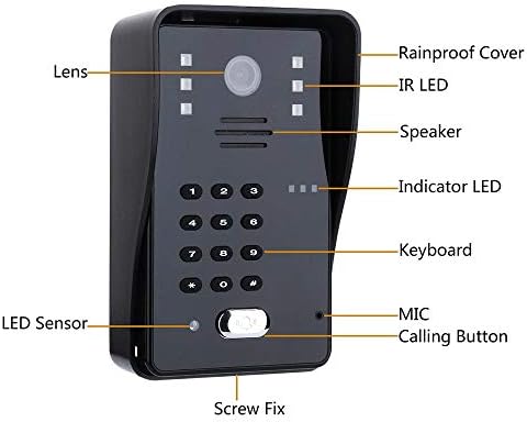 HBFFL Kablosuz WiFi Görüntülü Kapı Telefonu Kapı Zili 3 Daire Interkom Kitleri Sistemi 1080 P AHD Açık Kameralar Telefon Kilidini