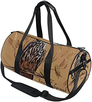 Spor çantası Spor spor çantası Haftasonu Çanta Tote Kuş Haki Kahverengi Seyahat Egzersiz Çantası Omuz sırt çantası Kadın Erkek