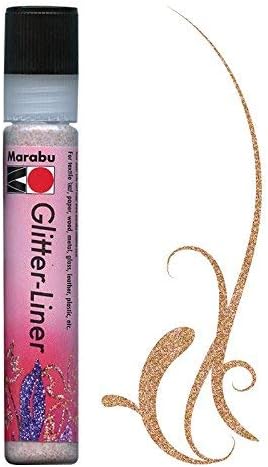 Marabu Glitzerfarbe Glitter-liner, Glitter-rotgold, 25 Ml Ve=1