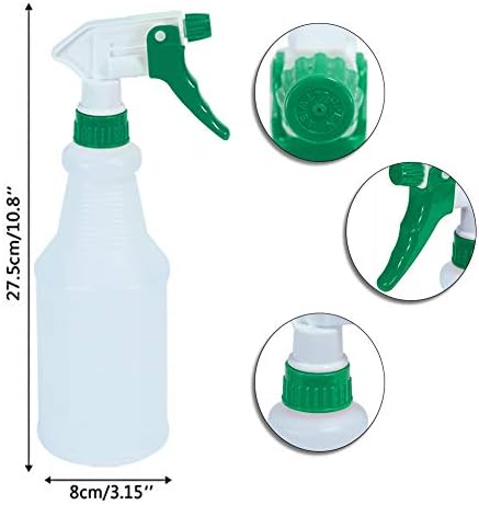 Plastik Sprey Şişesi 2 Paket 750 ml/25.4 oz Püskürtme Şişeleri Sis Boş Su Şişesi Sızdırmaz Temizleme Solüsyonu Ölçümleri Dikim