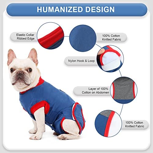 EMUST Köpek Kurtarma Kıyafeti, Köpekler için Ameliyat Sonrası Giyim Erkek Kadın, Evcil Hayvan E-Yaka Alternatif Bandajlar, Karın