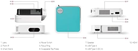 Ev Sineması Smartphone için HLMSKD Mini Projektör Video LED WiFi 3D Projektör Full HD Taşınabilir Sinema (Renk: A, Boyut: 104