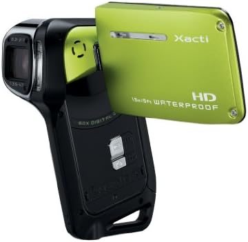 SANYO VPC-CA9 Xacti 9 Megapiksel Su Geçirmez HD Dijital Video Kamera, Yeşil