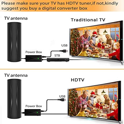 En Yeni Güçlendirilmiş Dijital HDTV Anteni Akıllı Tv'leri ve Tüm Eski Tv'leri Destekler-360 Mil Menzil 360 ° Resepsiyon Sinyal