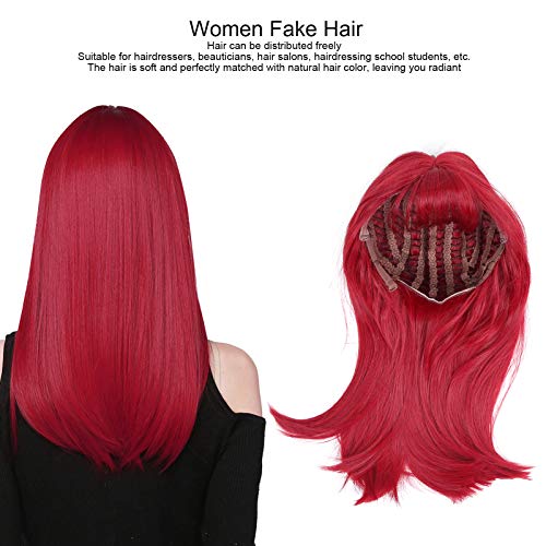 52 cm Kırmızı Uzun kıvırcık saç peruk, sentetik ısıya dayanıklı peruk Yüksek Sıcaklık Fiber sentetik Saç, Kızlar İçin Renkli