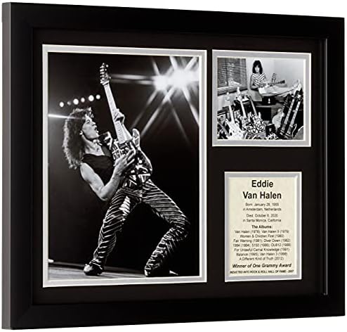 Eddie Van Halen / 12 x15 Çerçeveli Fotoğraf Kolajı / Efsaneler Asla Ölmez, Inc./ Yalnız (16661U)