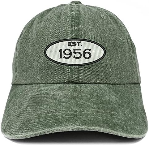 Moda Giyim Mağazası Kuruldu 1956 İşlemeli 66. Doğum Günü Hediyesi Pigment Boyalı Yıkanmış Pamuklu Kap
