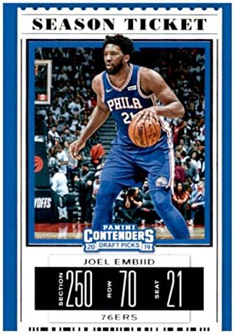 2019-20 Panini Yarışmacıları Taslak Seçtikleri Sezonluk Bilet Varyasyonu 21 Joel Embiid Philadelphia 76ers Basketbol Ticaret