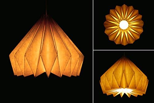 Brownfolds Kağıt Origami lamba gölge; Vanilya Bliss Çift paket ışık Şeftali