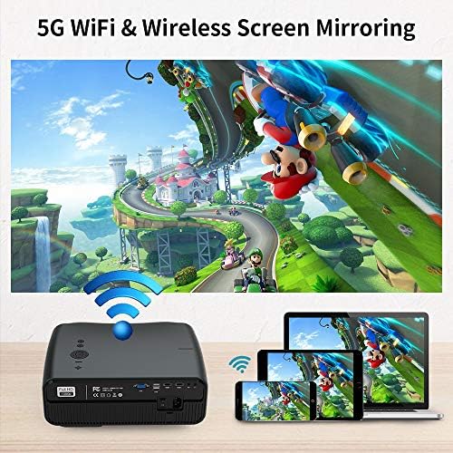 WiFi Bluetooth Projektör 5G Kablosuz Sync Smartphone Ekran Desteği 4 K Yerli 1080 p Projektör Full HD Ev Sineması ile Android