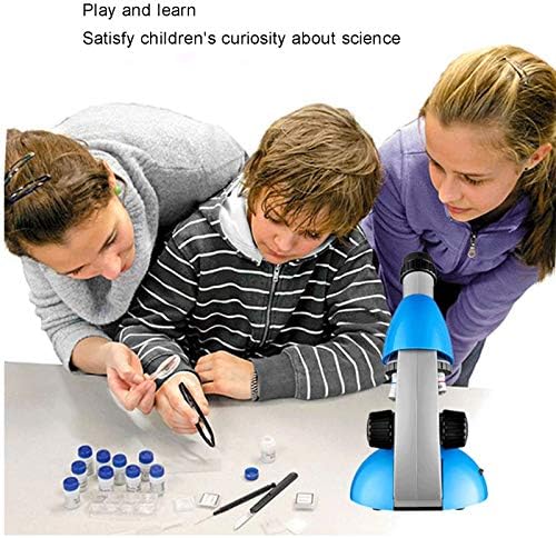 N A Mikroskop Çocuklar Öğrenciler Yetişkinler için, 40X-640X Acemi Mikroskop, telefon Adaptörü ile Örnekler Slaytlar Aksesuar