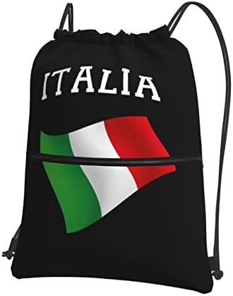 Italia İtalya İtalyan Bayrağı Baskılı Spor Çantası Spor Çantası Seyahat Çantası Ayakkabı Çantası Sırt Çantası Alışveriş Çantası