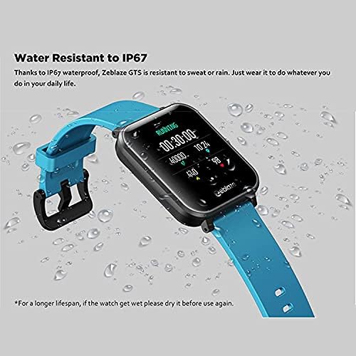 Akıllı saat, GTS fitnes aktivite takip cihazı ile nabız monitörü Kan Oksijen Ölçer Uyku Adım Izleme, IP67 Su Geçirmez Smartwatch