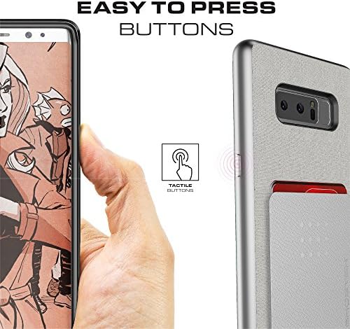 Ghostek Exec 2 Serisi Galaxy Note 8 Cüzdan Kılıfı Ultra İnce 5 Kredi Kartına Uyar / Kahverengi