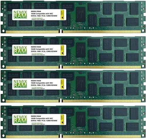 NEMİX RAM N8802-062 ile Uyumlu NEC Express5800 / R320d-M4 64 GB (4x16 Gb) RDIMM Bellek