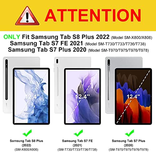 Fintie samsung kılıfı Galaxy Tab S8 Artı 2022/S7 FE 2021/S7 Artı 2020 12.4 inç ile S kalemlik, çoklu Açı Portföy Kapak ile Cep