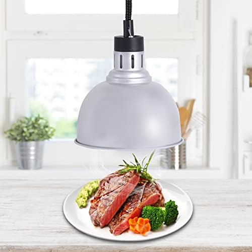 JİAWANSHUN C tipi gıda ısıtıcı lamba geri çekilebilir gıda ısı lambası ısıtıcı ile ampul 250 W φ250mm için restoran ısıtma lambası