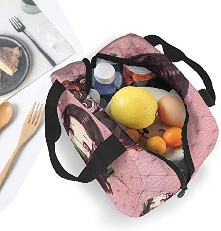 Öğle yemeği çantası Tote Yemek Çantası Kullanımlık Yalıtımlı Taşınabilir Anime Öğle Yemeği kutusu İçin Kadın Erkek Erkek Kız