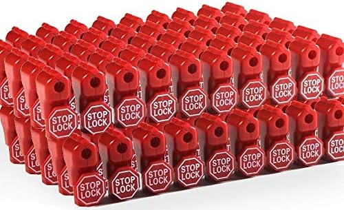 Mateda Anti Süpürme Hırsızlık Durdurma Kilidi 6mm Kırmızı Perakende Mağazası Güvenlik Ekranı Kanca Kilidi (100)
