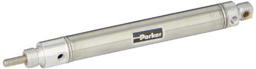 Parker .56DXPSR03. 0 Paslanmaz Çelik Hava Silindiri, Yuvarlak Gövde, Çift Etkili, Pivot Pimli, Yastıksız, 9/16 inç Delik, 3 inç