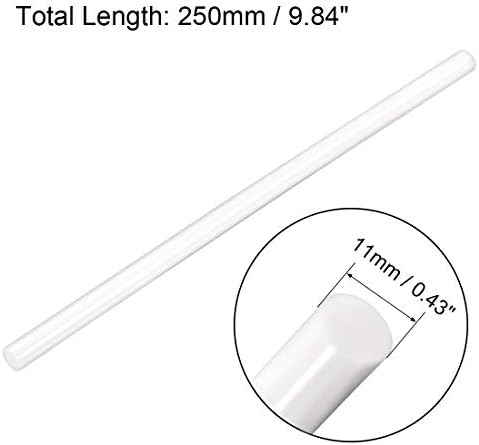 uxcell 10 pcs Sıcak tutkal çubukları için Tutkal Tabancası 7/16-inç x 10-inç Mini Sıcak Eriyik Yapıştırıcı çubuk tutkal Beyaz