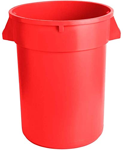 15 Paket! 128 Qt. / 32 Galon / 121 Litre Kırmızı Yuvarlak İçerik Kutusu / Ticari Çöp Kutusu. Çöp kutusu Mutfak çöp tenekesi çöp