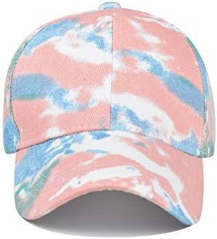 Kadınlar için beyzbol şapkası, Bayan Criss Çapraz At Kuyruğu beyzbol şapkası Kravat Boya At Kuyruğu Şapka At Kuyruğu Ayarlanabilir