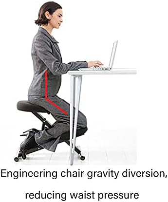QAZS Diz Çökmüş Sandalye Katlanabilir, Yüksekliği Ayarlanabilir Sandalye Miyopiyi Düzeltmek ve Miyopiyi Önlemek için Doğru Duruş