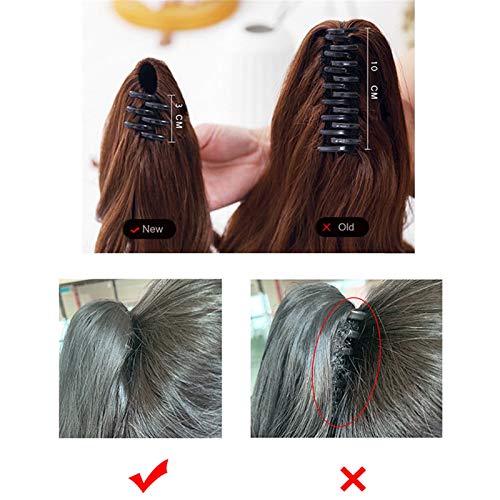 1 pc At Kuyruğu saç ekleme Pençe Klip Sentetik Dalgalı Kıvırcık Sahte Doğal Kuyruk Hairpieces Peruk Iyi Blend İçin Kız Kadın