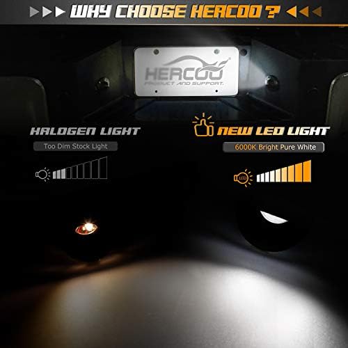HERCOO LED plaka ışık lensi lamba soketi kablo demeti siyah Konut ile Uyumlu 1999-2015 F150 F250 F350 F450 F550 Süper Görev Bronco