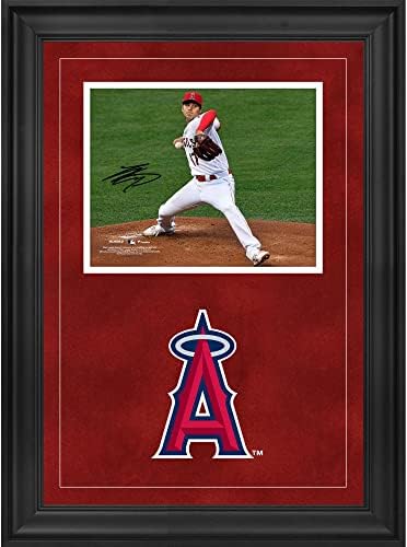 Shohei Ohtani Los Angeles Angels Deluxe Çerçeveli İmzalı 8 x 10 Atış Fotoğrafı-İmzalı MLB Fotoğrafları