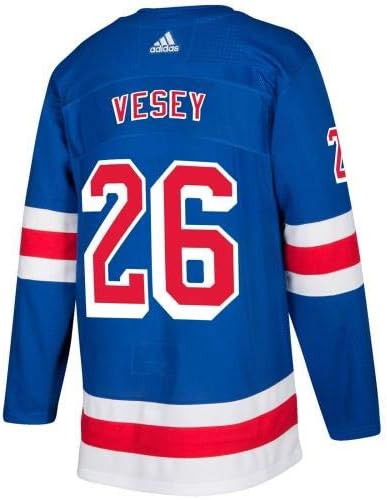 Erkek New York Rangers Jimmy Vesey 26 Otantik Adidas Pro Mavi Jersey XL 54-NHL İmzasız Çeşitli